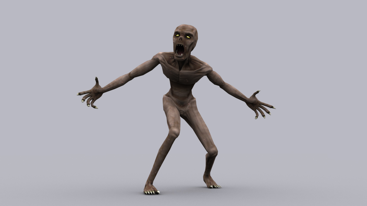 scp-173 free 3D model rigged